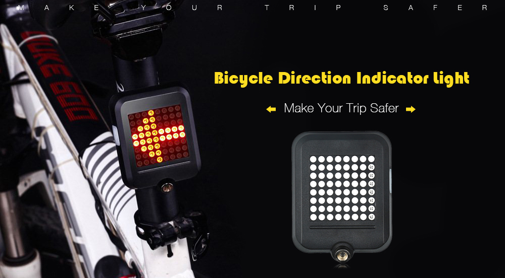 Intelligent USB Recharging Bicycle Direction Indicator Light