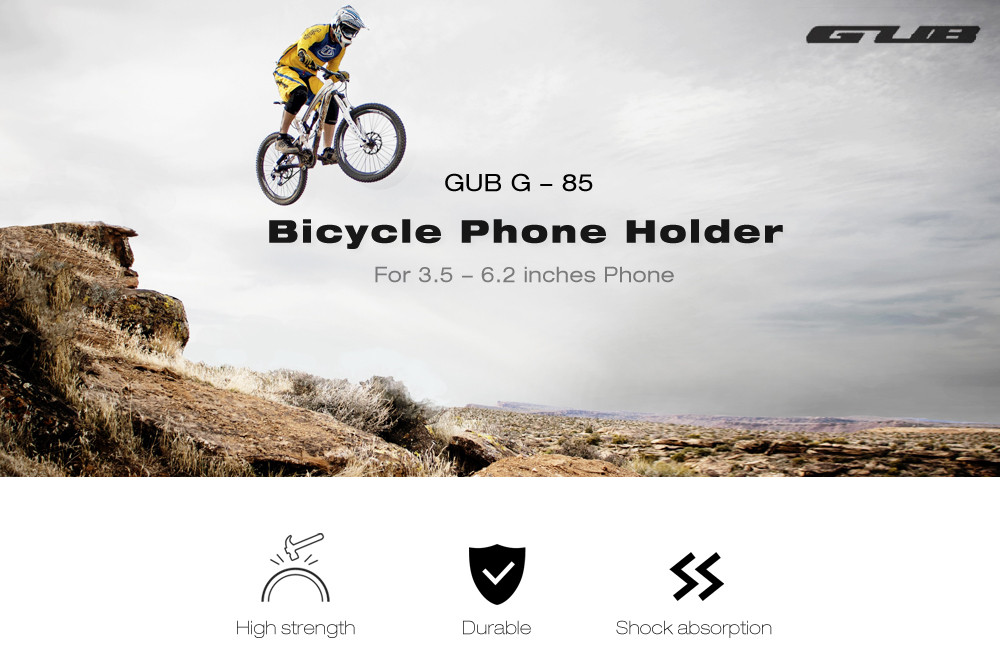 GUB G - 85 Aluminum Alloy Bicycle Handlebar Phone Mount Cycling Holder Stand